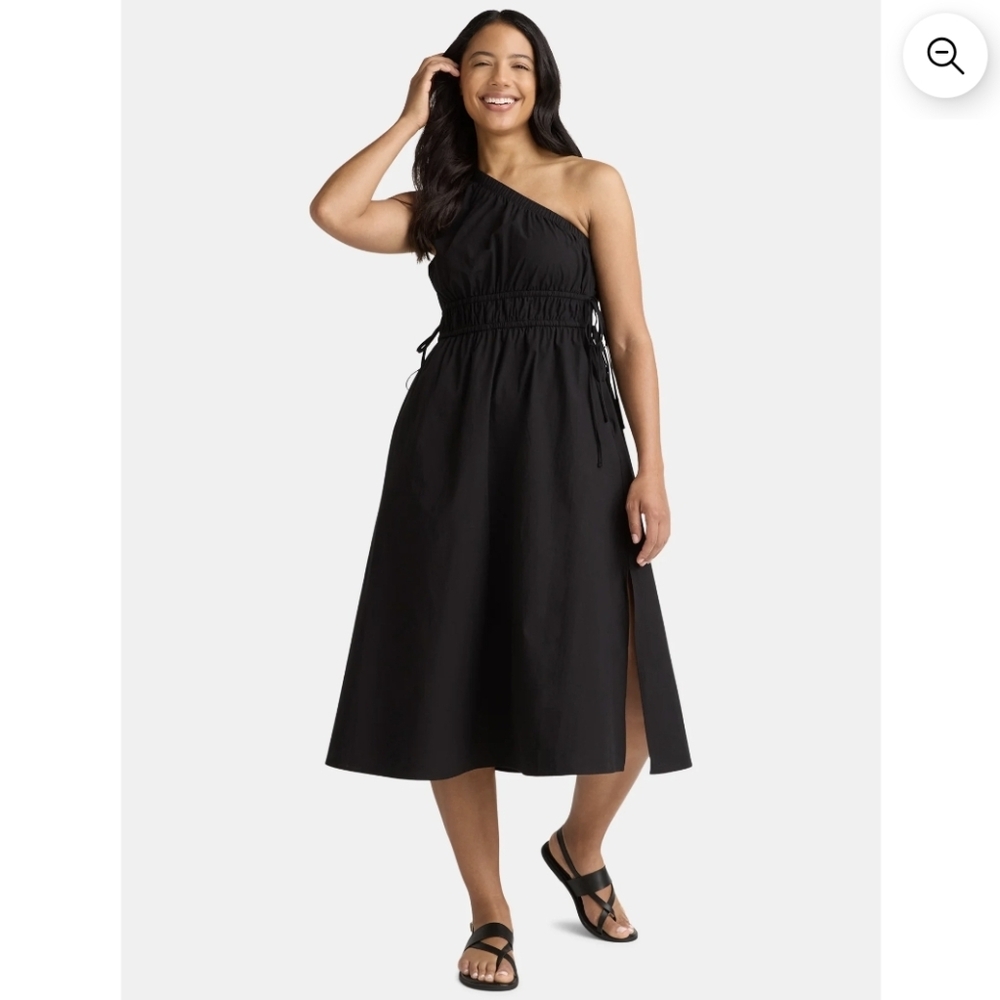 Elegant Black One-Shoulder Dress